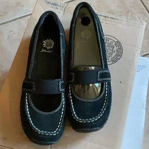 Yellow Box Black Leather Apricot-S Shoes Size 7.5, NIB